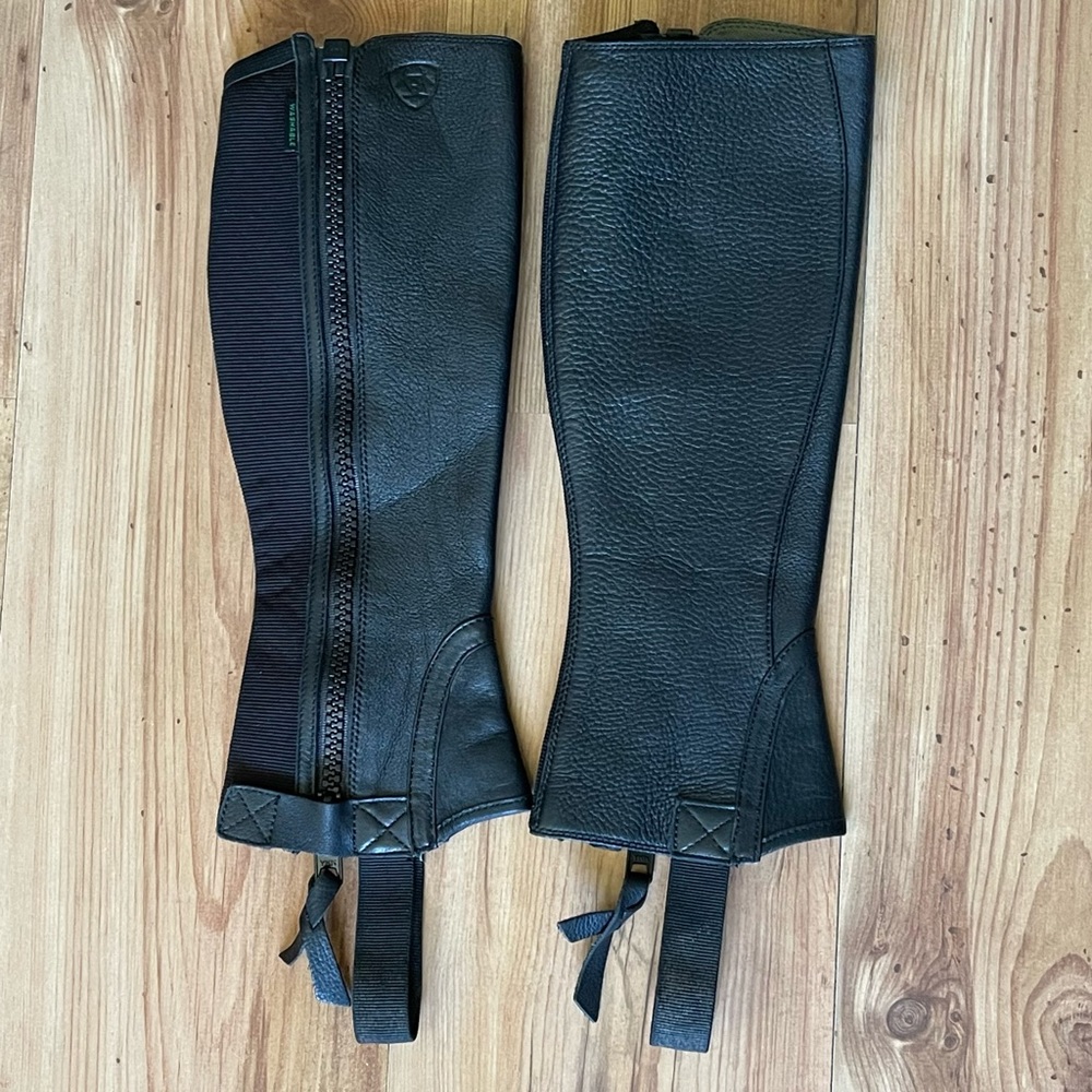 Ariat Breeze Chaps Half Chap Washable Zip-Up Dressage Western Riding XXS - EUC